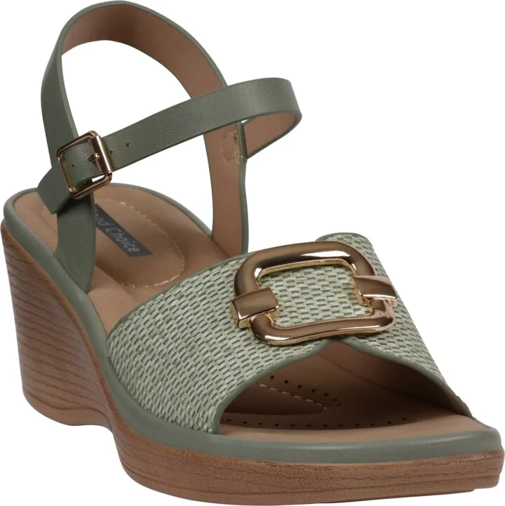 Gc Shoes Women's Fia Ankle Strap Wedge Sandals
