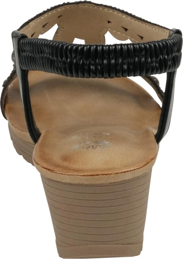 Gc Shoes Women's Fiah Jeweled Slingback Wedge Sandals - Image 7