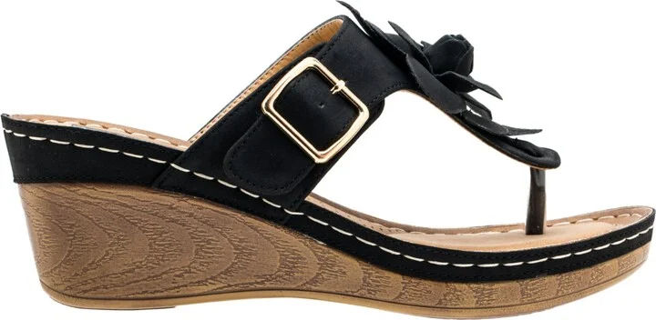 Gc Shoes Women's Flora Rosette Wedge Sandals - Image 2