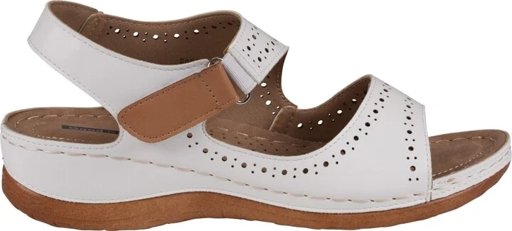 Gc Shoes Women's Foster Perforated Double Band Flat Sandals - Image 2