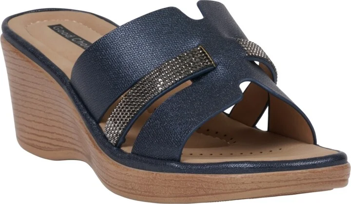 Gc Shoes Women's Frances Embellished Wedge Sandals