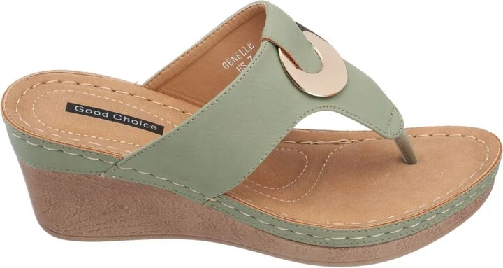 Gc Shoes Women's Genelle Thong Wedge Sandals - Image 2
