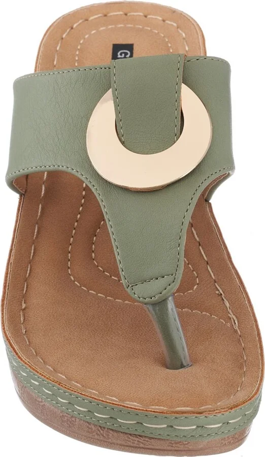 Gc Shoes Women's Genelle Thong Wedge Sandals - Image 3