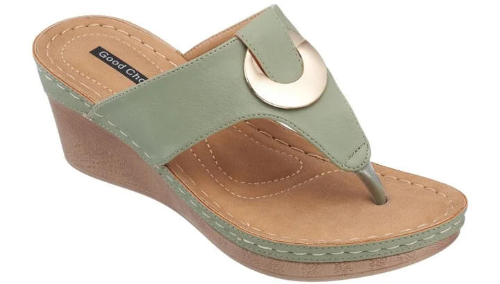 Gc Shoes Women's Genelle Thong Wedge Sandals
