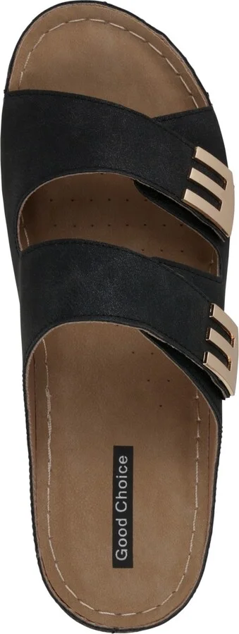 Gc Shoes Women's Gretchen Double Strap Footbed Flat Sandals - Image 4
