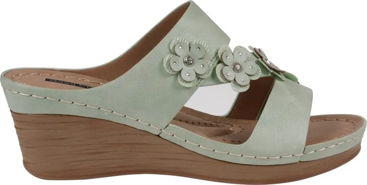 Gc Shoes Women's Halia Floral Wedge Sandals - Image 6