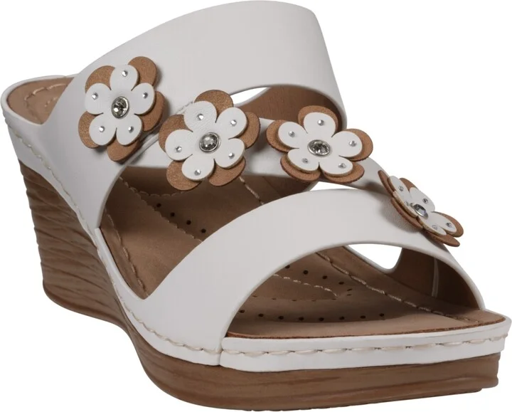 Gc Shoes Women's Halia Floral Wedge Sandals