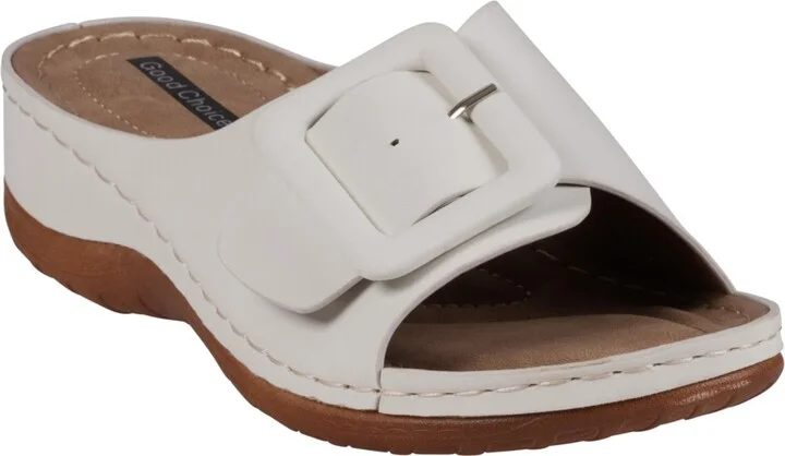 Gc Shoes Women's Hamden Buckle Comfort Flat Sandals
