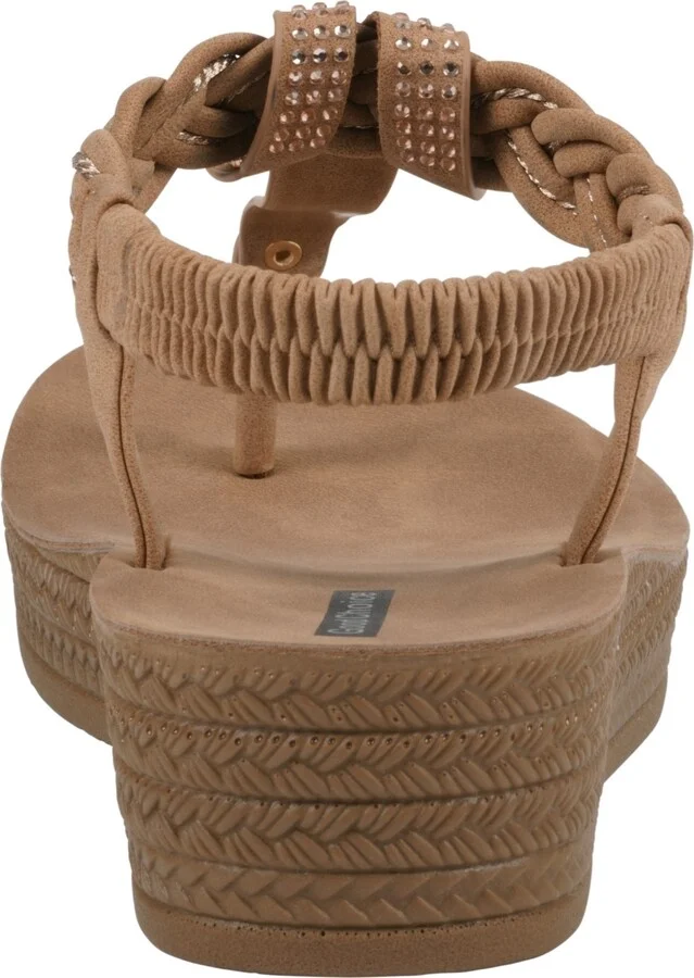 Gc Shoes Women's Ivana Embellished T Strap Wedge Sandals - Image 3