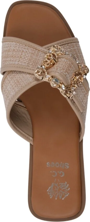 Gc Shoes Women's Ivy Embellished Buckle Slide Flat Sandals - Image 8