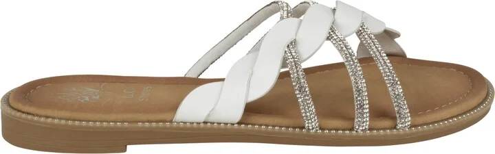 Gc Shoes Women's Jolie Strappy Embellished Slip On Flat Sandals - Image 6