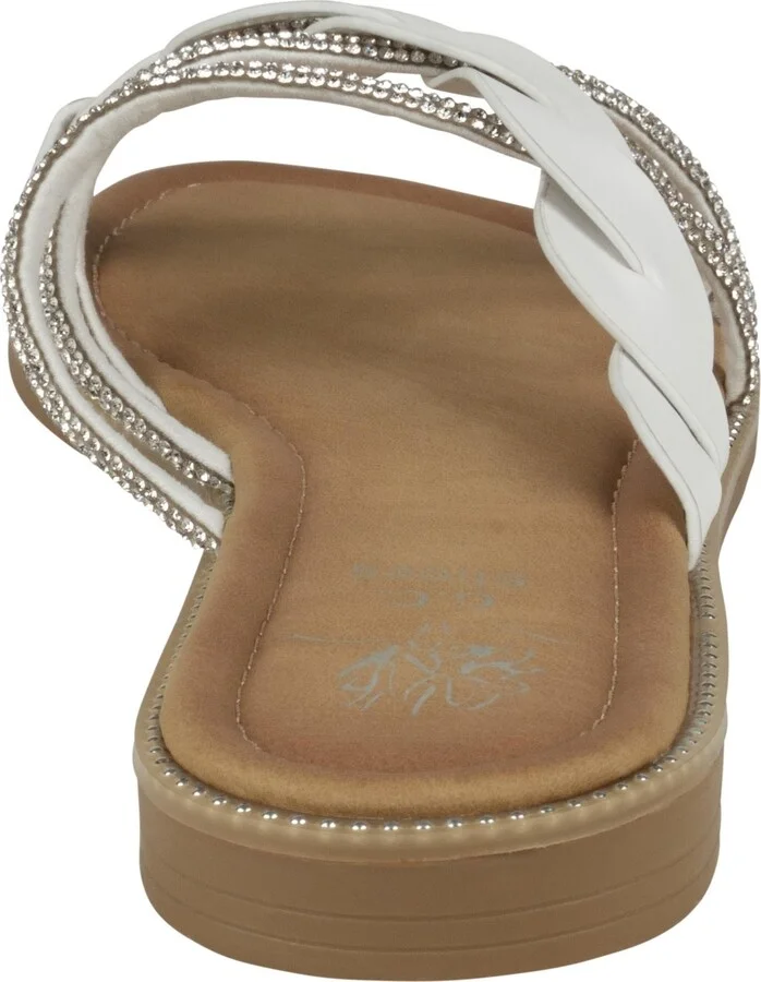Gc Shoes Women's Jolie Strappy Embellished Slip On Flat Sandals - Image 7