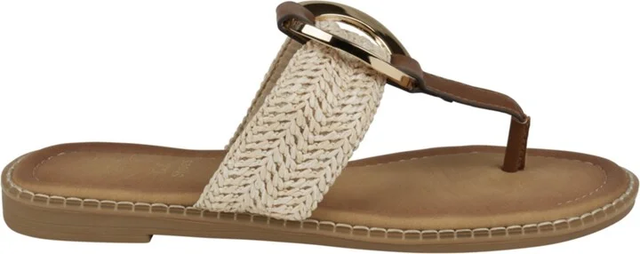 Gc Shoes Women's Jovie Woven Thong Flat Sandals - Image 2