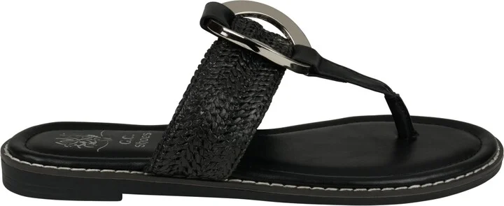 Gc Shoes Women's Jovie Woven Thong Flat Sandals - Image 6