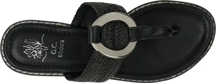 Gc Shoes Women's Jovie Woven Thong Flat Sandals - Image 8