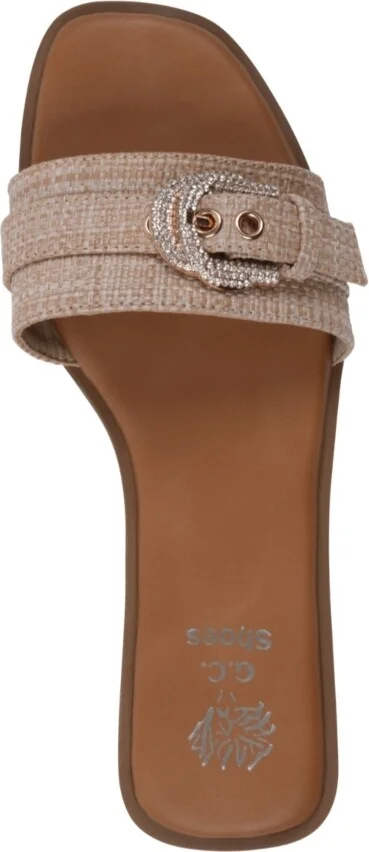 Gc Shoes Women's Kenna Embellished Buckle Flat Sandals - Image 4