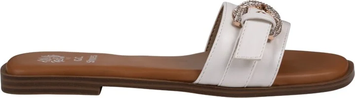 Gc Shoes Women's Kenna Embellished Buckle Flat Sandals - Image 6