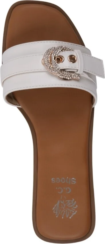 Gc Shoes Women's Kenna Embellished Buckle Flat Sandals - Image 8