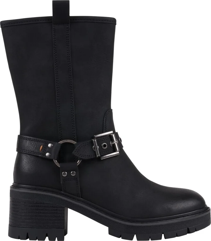 Gc Shoes Women's Knox Buckle Lug Sole Block Heel Mid Calf Boots - Image 2