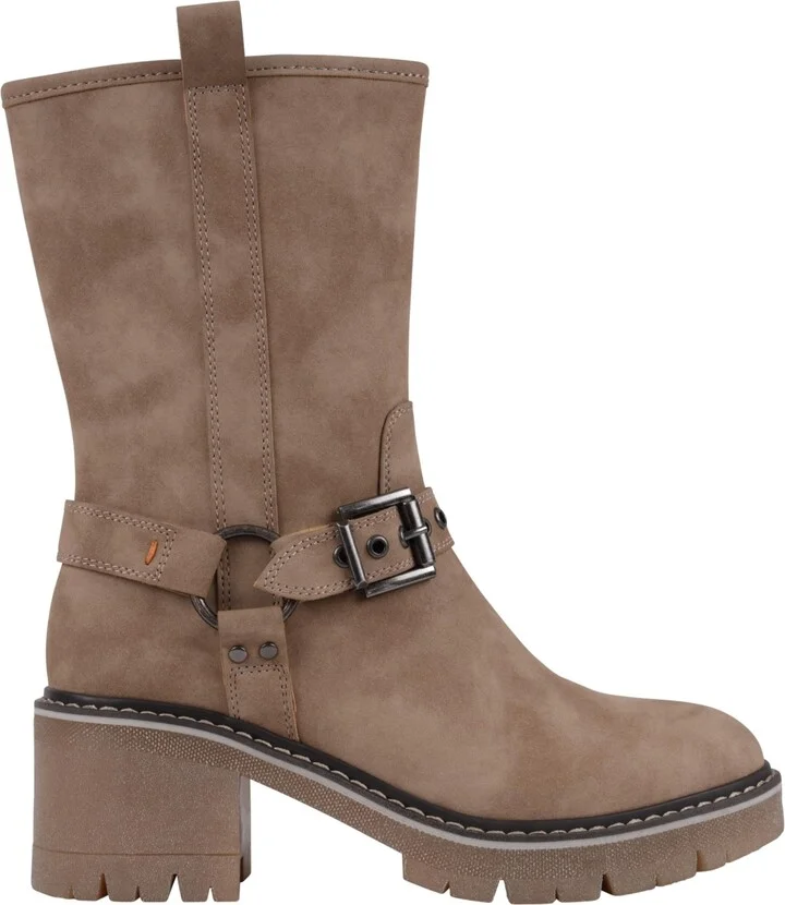 Gc Shoes Women's Knox Buckle Lug Sole Block Heel Mid Calf Boots - Image 7