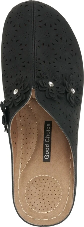 Gc Shoes Women's Krista Perforated Flower Wedge Mules - Image 4