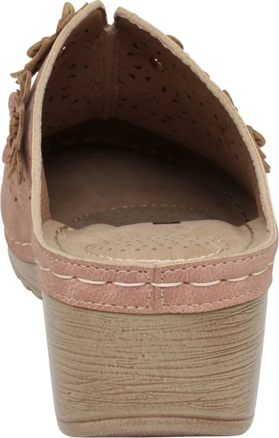 Gc Shoes Women's Krista Perforated Flower Wedge Mules - Image 11