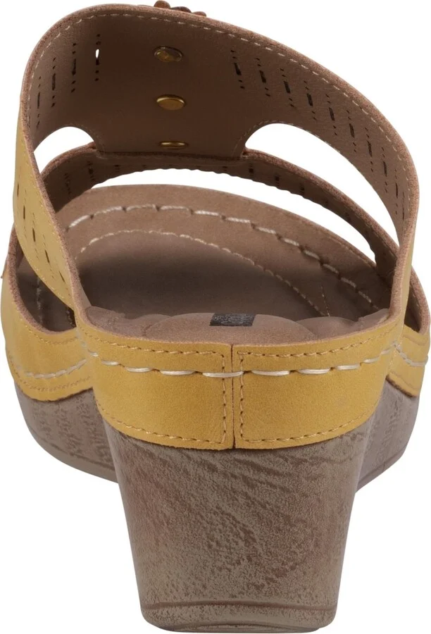 Gc Shoes Women's Lisette Flower Perforated Wedge Sandals - Image 3
