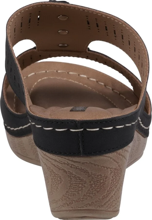 Gc Shoes Women's Lisette Flower Perforated Wedge Sandals - Image 7