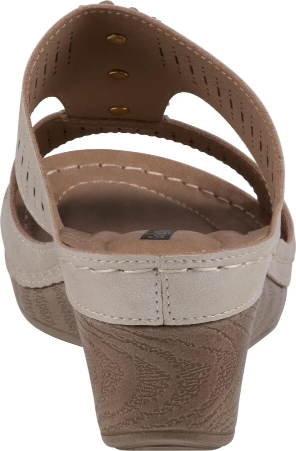 Gc Shoes Women's Lisette Flower Perforated Wedge Sandals - Image 11