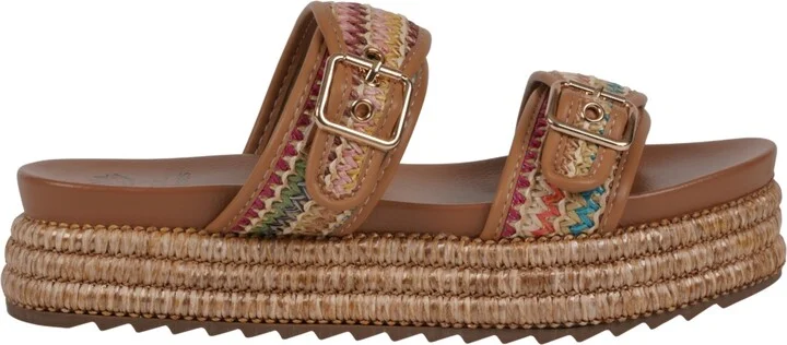 Gc Shoes Women's Lorena Woven Double Band Slide Platform Sandals - Image 2