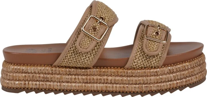 Gc Shoes Women's Lorena Woven Double Band Slide Platform Sandals - Image 6