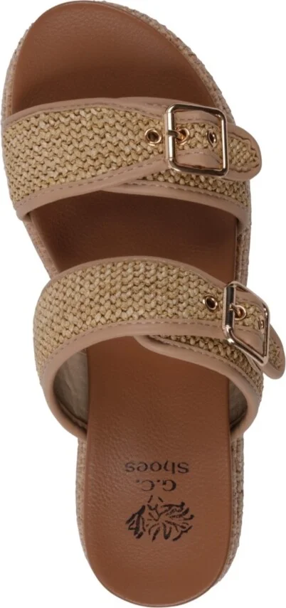 Gc Shoes Women's Lorena Woven Double Band Slide Platform Sandals - Image 8