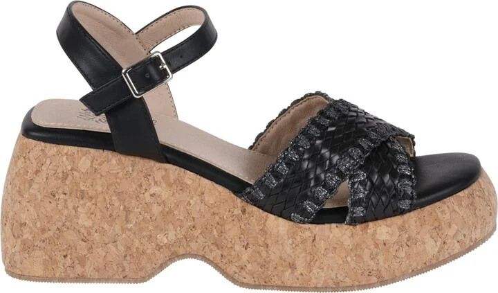 Gc Shoes Women's Lucy Woven Cork Platform Wedge Sandals - Image 2