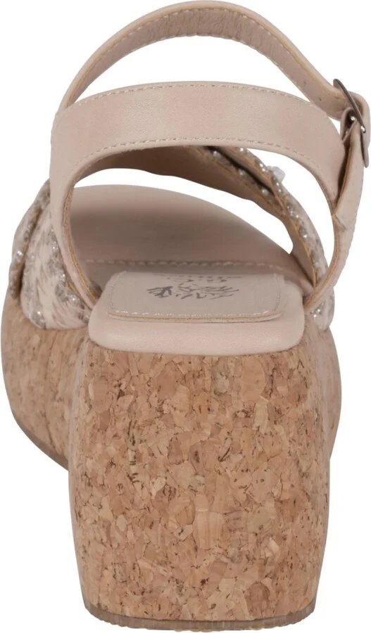 Gc Shoes Women's Lucy Woven Cork Platform Wedge Sandals - Image 7