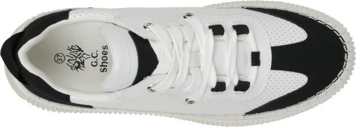 Gc Shoes Women's Madrid Lace Up Sneakers - Beige, White - Image 8