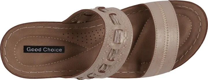 Gc Shoes Women's Mariah Double Band Slip-On Wedge Sandals - Image 4