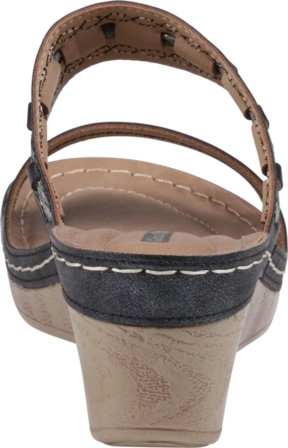 Gc Shoes Women's Mariah Double Band Slip-On Wedge Sandals - Image 7