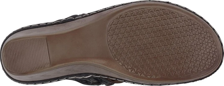 Gc Shoes Women's Mariah Double Band Slip-On Wedge Sandals - Image 9