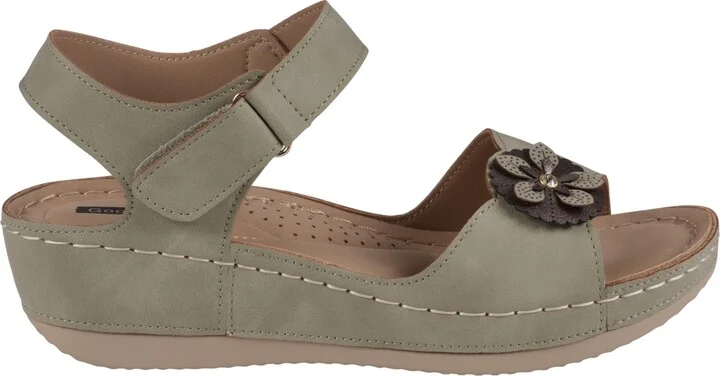 Gc Shoes Women's Maxwell Flower Detail Wedge Sandals - Image 2