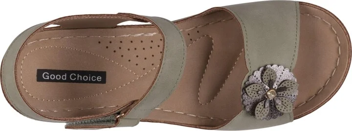 Gc Shoes Women's Maxwell Flower Detail Wedge Sandals - Image 4