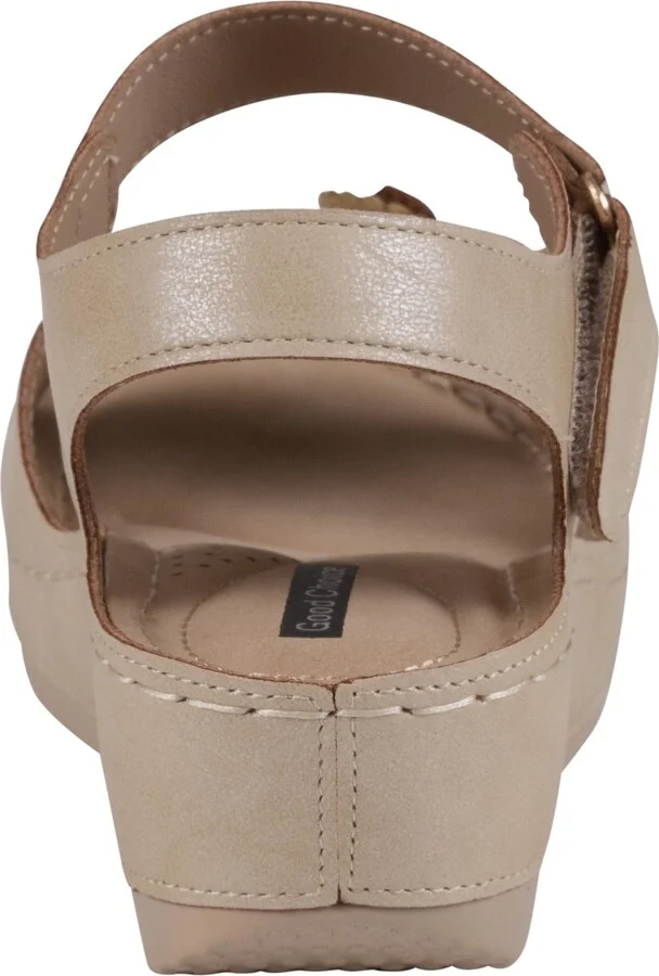 Gc Shoes Women's Maxwell Flower Detail Wedge Sandals - Image 7