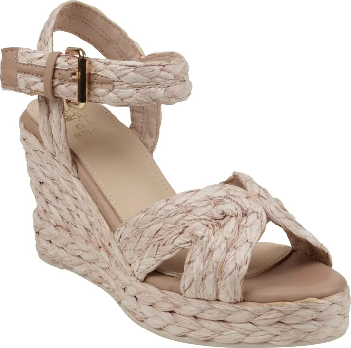 Gc Shoes Women's Maya Raffia Platform Wedge Sandals