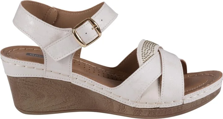 Gc Shoes Women's Monaco Crisscross Wedge Sandals - Image 6
