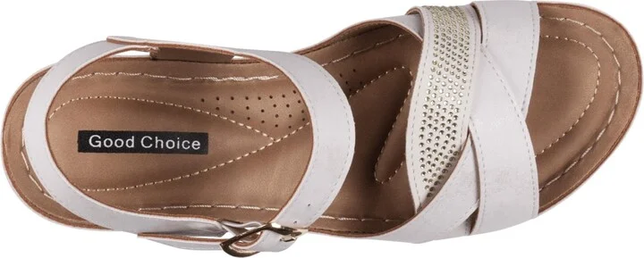Gc Shoes Women's Monaco Crisscross Wedge Sandals - Image 8