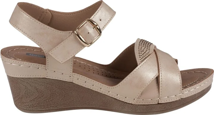 Gc Shoes Women's Monaco Crisscross Wedge Sandals - Image 10