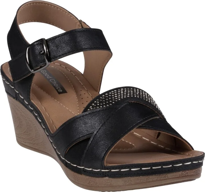 Gc Shoes Women's Monaco Crisscross Wedge Sandals