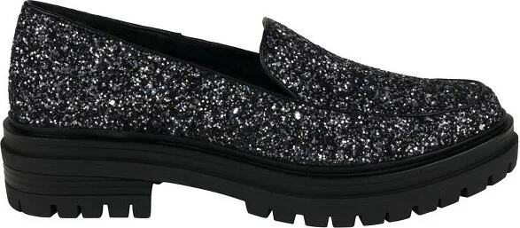 GC Shoes Womens Morgan Glitter Lug Sole Slip on Loafer Flats - Image 2
