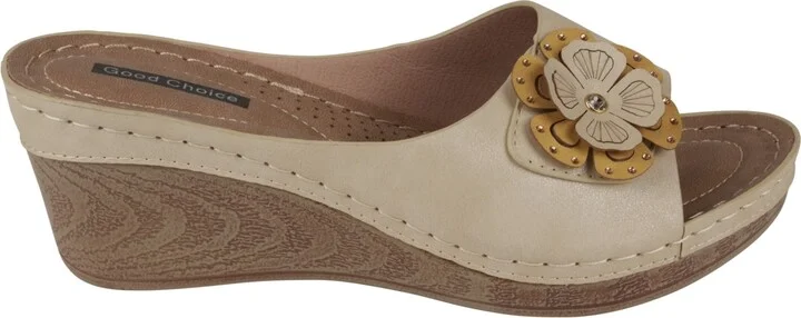 Gc Shoes Women's Naples Flower Wedge Sandals - Image 10