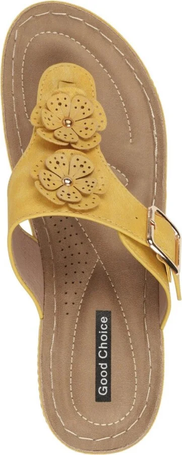 Gc Shoes Women's Narbonne Flower Wedge Sandals - Image 4