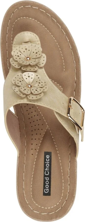 Gc Shoes Women's Narbonne Flower Wedge Sandals - Image 8